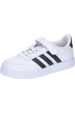 adidas BREAKNET 2.0 Shoes Children Tennisschuhe, Cloud White/core Black/core Black, 33.5 EU