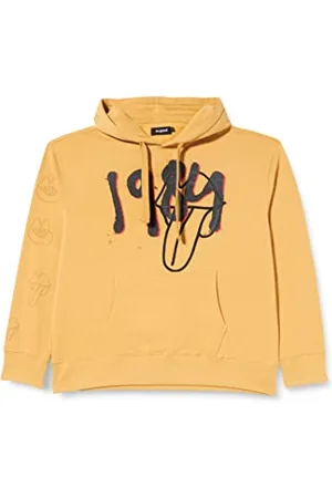 Desigual Mens Sweat_Aubrey Sweatshirt, Yellow, S