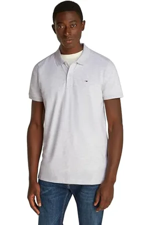 Tommy Hilfiger Herren Poloshirt Kurzarm Slim Fit, (Silver Grey Htr), 4XL