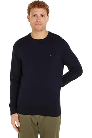 Tommy Hilfiger Herren Pullover Essential Cotton Crew Neck aus Baumwolle, , XS