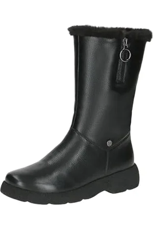 Caprice Damen Winterstiefel ohne Absatz mit Thermosohle Gefüttert, Schwarz , 37 EU