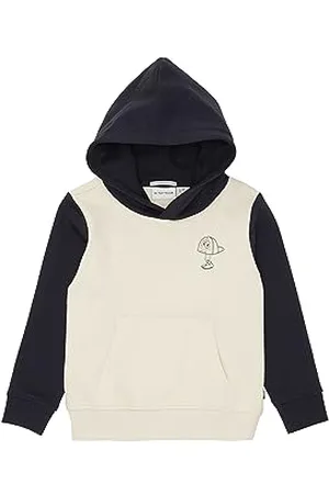 TOM TAILOR Jungen 1037577 Colorblock-Hoodie mit Print, 10668-sky Captain Blue, 128/134