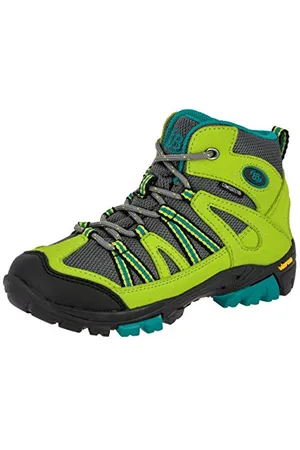 BRUTTING Unisex Kinder OHIO HIGH Trekking- & Wanderstiefel, Lemon/ Grau/ Blau, 35 EU