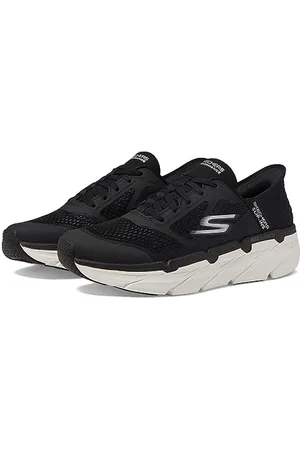 Skechers Herren Max Cushioning Slip-ins-Athletic Workout Running Walking Shoes with Memory Foam Sneaker, Schwarz/Weiß, 44 EU Weit