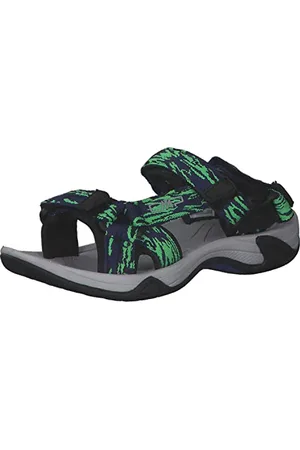 CMP Kids Hamal Hiking Sportliche Sandale, B.Blue-Verde Fluo, 29 EU