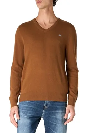 GANT Herren Extrafine Lambswool V-Neck Pullover, , XXL