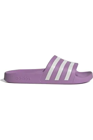 adidas Damen Adilette Aqua Slides RUTSCHEN, preloved Purple/Off White/Grey Two