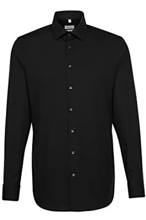 Seidensticker Herren Extra Slim Bügelfrei Kent Langarm Patch 12 Shirt, , 42