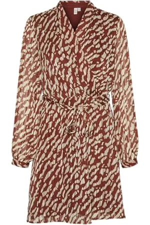VERO MODA Damen VMRIE L/S ABK WRAP Dress WVN BTQ GA Wickelkleid, , X-Large