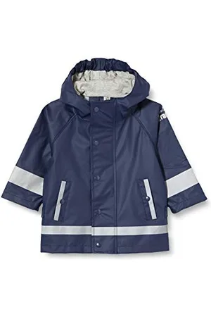 Sterntaler Regenjacke ungefüttert uni - Kinder Regenjacke wasserdicht - Jungen Jacke mit verschweißten Nähten, Kapuze und reflektierenden Details - robuste Regenbekleidung - , Größe 110