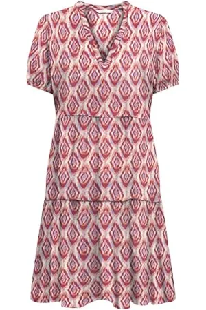 ONLY Damen Onlnova Life VIS S/S THEA Dress AOP Sommerkleid, , S