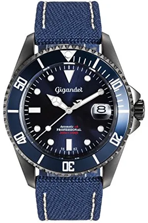 Gigandet Herrenuhr Automatik Analog mit Ledertextil-Armband Sea Ground G2-022