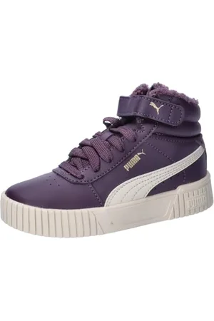 PUMA Mädchen Carina 2.0 Mid WTR Ps Sneaker, Midnight Plum Alpine Snow Gold, 30 EU