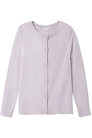 NAME IT Mädchen NKFVAMONE LS Knit Card K NOOS Strickjacke, , 122/128