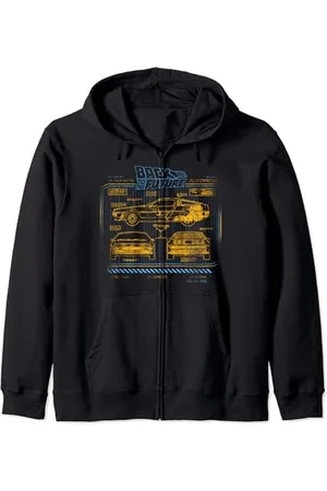 Back To The Future 35th Anniversary DeLorean Schematics Kapuzenjacke
