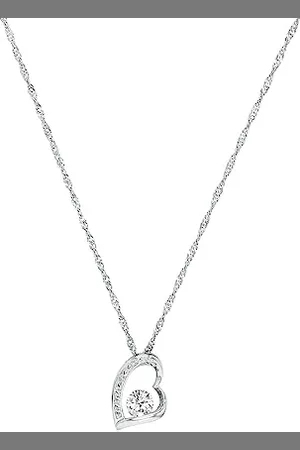 Amor Kette mit Anhänger 925 Sterling Damen Halsschmuck, mit Zirkonia synth., 45 cm, , Herz, Kommt in Schmuck Geschenk Box