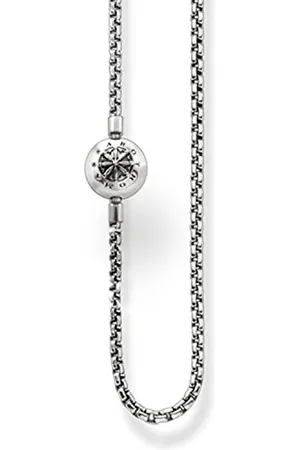 Thomas Sabo Damen-Erbskette KARMA BEADS Kette geschwärzt 925 Silber 45 cm - KK0002-001-12-L45
