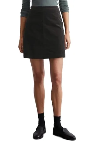 Marc O’ Polo Marc OߴPolo Damen Minirock aus Samt A-Linie, Schwarz (Black), 40
