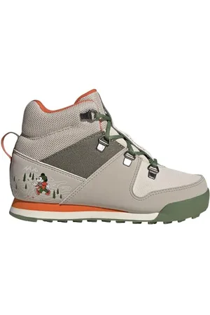 adidas Unisex Terrex Disney Snowpitch Cold.RDY Winter Shoes Wanderschuhe, Wonder beige/Olive strata/orange, 32 EU