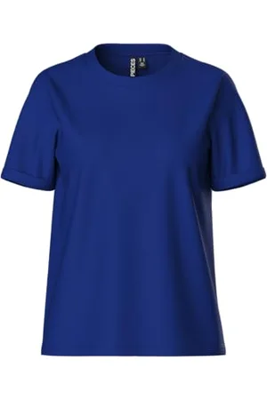 Pieces® Damen Pcria Ss Fold Up Tee Stripes Noos Bc, ,S