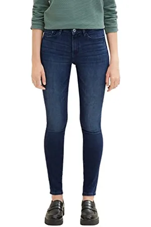TOM TAILOR Damen 1035757 NELA Extra Skinny Jeans, 10120-Used Dark Stone Blue Denim, 30W / 32L