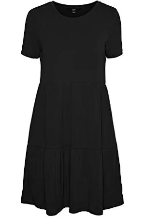 VERO MODA Damen Vmfilli Calia Short Dress Ga Noos Kleid, Schwarz, M EU