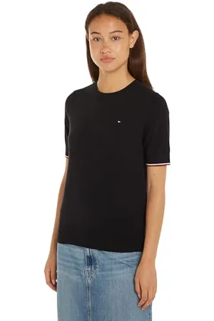 Tommy Hilfiger Damen Pullover Jersey Stitch Sweater Kurzarm, , XS