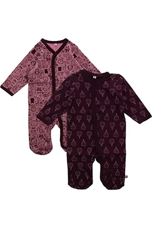 Pippi 2er Pack Baby Mädchen Schlafstrampler mit Aufdruck, Langarm mit Füßen, Alter 4-6 Monate, Größe: 68, Farbe: , 3821