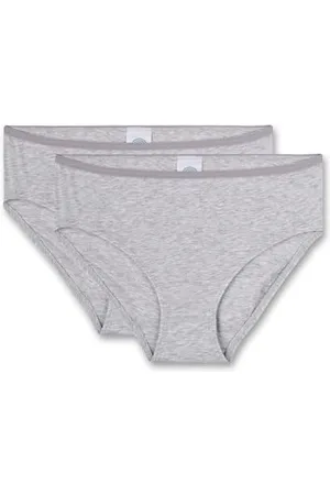 Sanetta Mädchen-Rioslip (Doppelpack) Graumelange | Hochwertige und nachhaltige Unterhose für Mädchen aus Baumwolle. Inhalt: 2er Set Unterwäsche für Mädchen 140