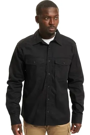 Brandit Flannel Shirt Long Sleeve, Farbe: Black, Größe: XL