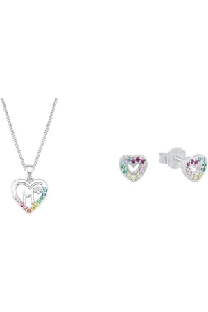 Prinzessin Lillifee Kette mit Anhänger 925 Sterling Silber Mädchen Kinder Halsschmuck & Ohrstecker 925 Sterling Silber Mädchen Kinder Ohrschmuck