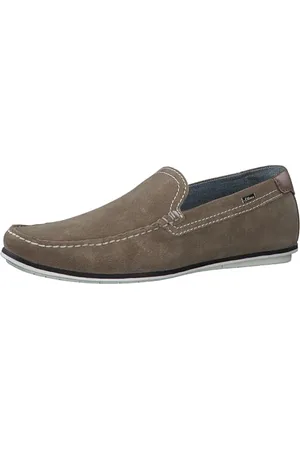 QS by s.Oliver Herren Mokassins aus Leder zum Hineinschlüpfen, Beige (Sand), 42