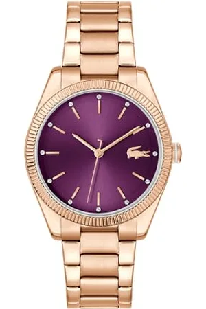 Lacoste Uhr mit DREI-Zeiger-Quarzwerk für Damen Kollektion Capucine mit Rotgoldfarbenes Edelstahlarmband - 2001402