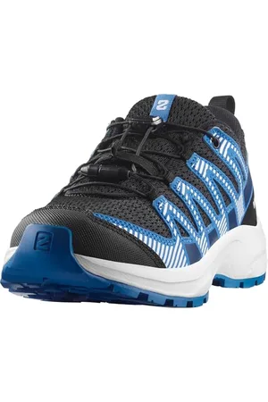 Salomon Junior XA PRO V8 J Schwarz/Weiß/Französisch Blau, Vielseitige Wanderschuhe für Komfort, Ideal für Wandern und Trailrunning bei Outdoor-Abenteuern. 37