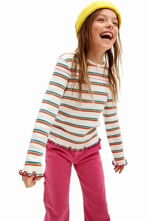 Desigual Mädchen Girl Knit Long Sleeve T-Shirt, , 8 Jahre EU