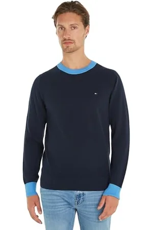 Tommy Hilfiger Herren Pullover Chain Ridge Structure C Neck Baumwolle, , XL