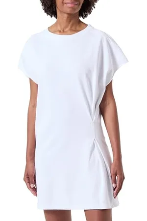 Replay Damen Kleid Kurzarm Kurz, Weiß (White 001), M