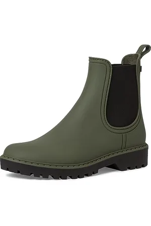 Tamaris Damen Rubberboots Vegan Blockabsatz; /grün; 37 EU