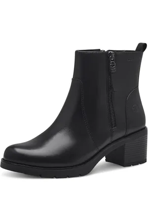 Tamaris COMFORT Damen Winterstiefel mit Absatz aus Leder Gefüttert, Schwarz , 42 EU