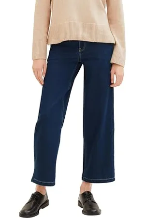 TOM TAILOR Damen Culotte Jeans mit weitem Bein, , 36/28