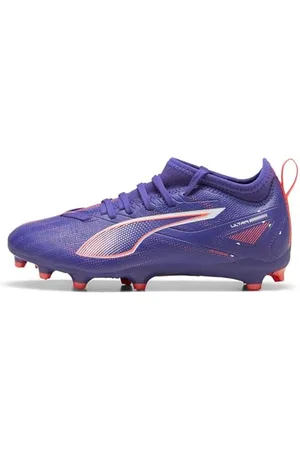 PUMA Ultra 5 Match FG/AG Jr Soccer Shoe, Lapis Lazuli White-Sunset Glow, 37.5 EU