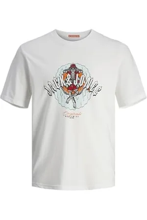 JACK&JONES JUNIOR Jungen Jorcoconut Skull Tee Crew Neck Jnr T-Shirt, , 128 EU