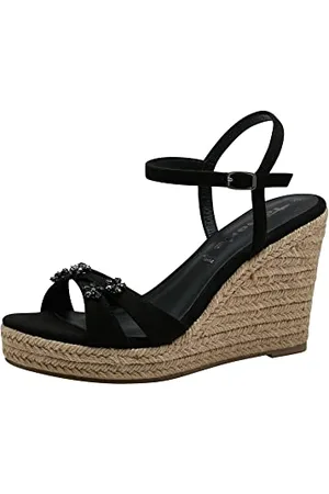 Tamaris Damen 1-1-28025-30 Keilsandale, Black, 37 EU