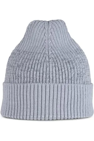 Buff Merinowolle Strickmützen Grau Erwachsene Unisex One Size