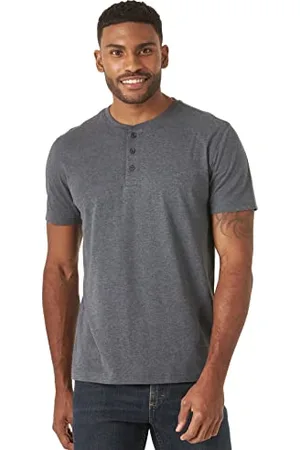 Wrangler Herren Short Sleeve Tee Henley-Hemd, , Mittel