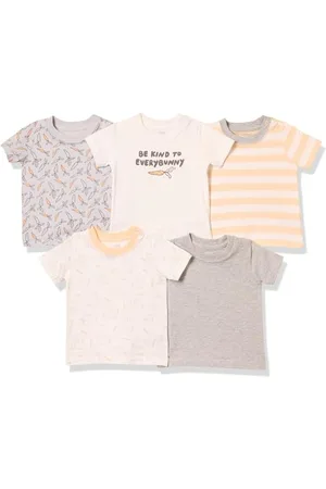 Amazon Unisex Baby Kurzärmeliges T-Shirt, 5er-Pack, , Frühchen