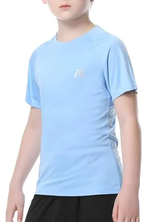 MEETWEE Jungen Rash Guard Kurzarm Kinder Badeshirt UV Schutz UPF 50 + Schwimmshirt Schnelltrocknend