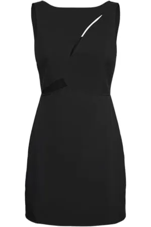 VERO MODA Damen VMEVELIN SL Short Dress PA WVN GA Minikleid, Black, Small