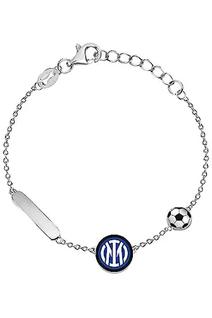 Inter F.C. nationales Armband aus Stahl für Kinder, Piccola, Edelstahl, Kein Edelstein