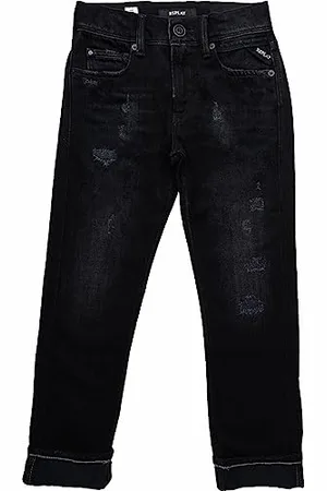 Replay Jungen Jeans Neill Regular-Fit mit Stretch, (Schwarz), 4 Jahre